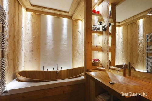 деревянная ванна
