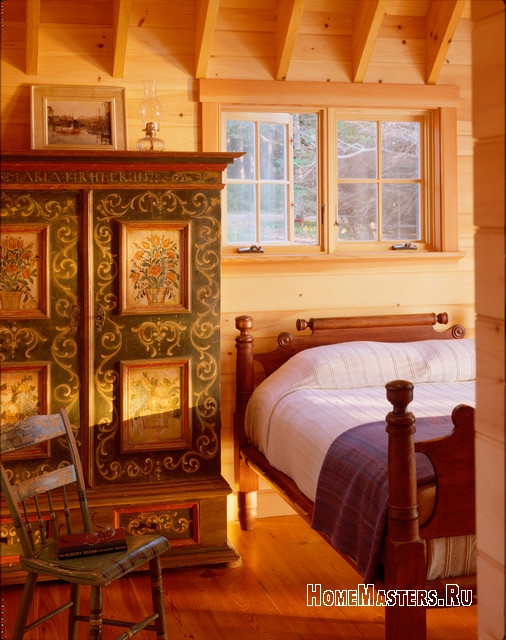 Спальня в деревенском стиле в загородном доме (43 фото)