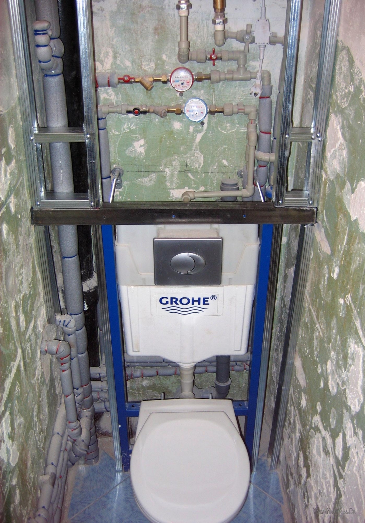 подвесной туалет с инсталляцией установка