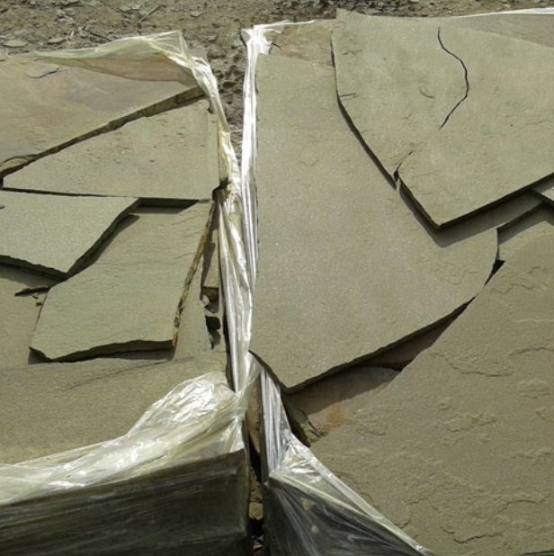 Ростовский камень серо-зеленый песчаник натуральный природный пластушка