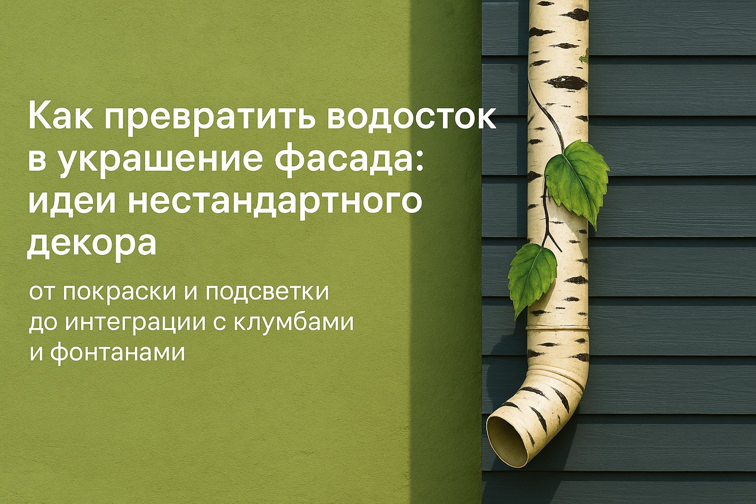 Подробнее о "Как превратить водосток в украшение фасада: идеи нестандартного декора"