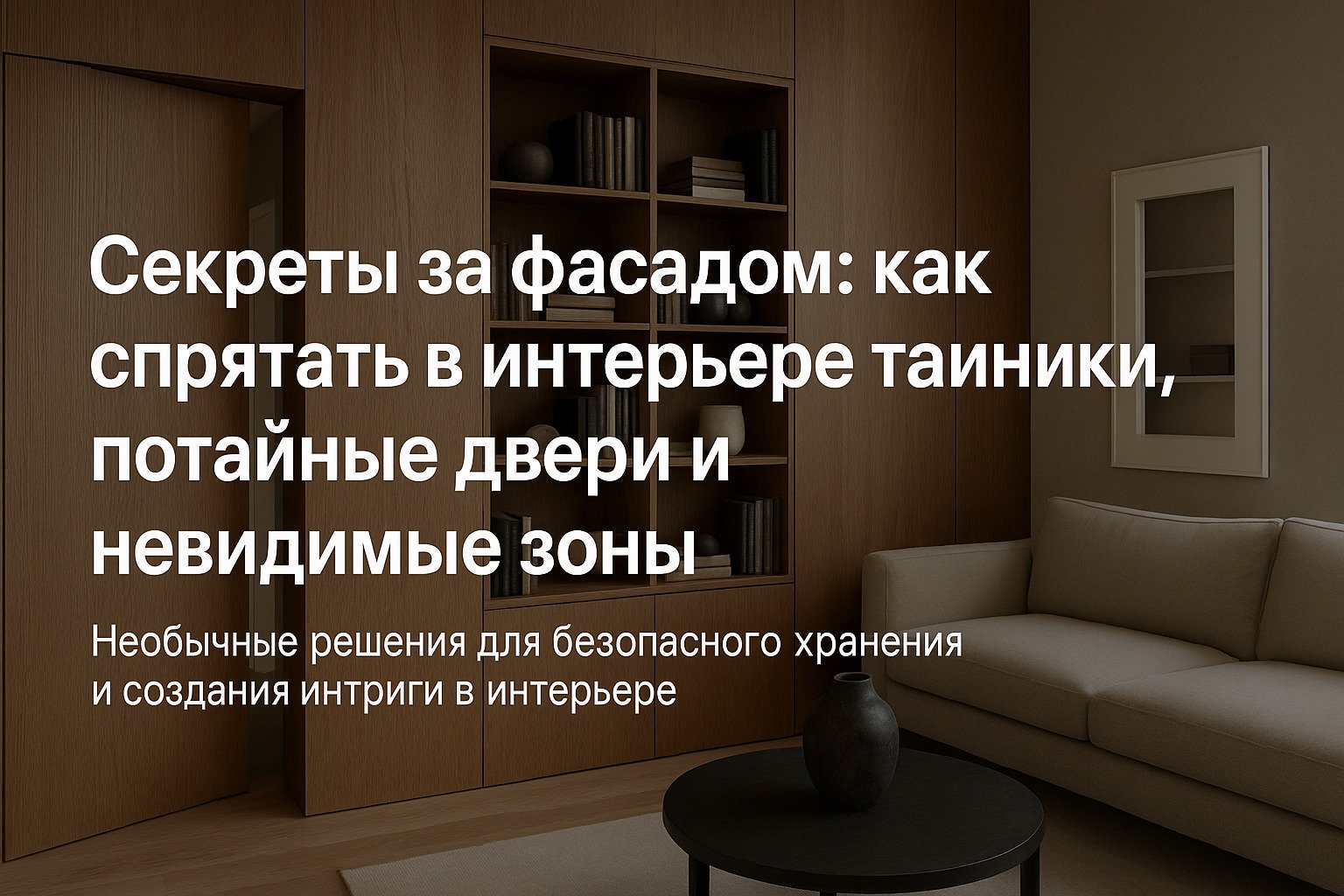 Подробнее о "Секреты за фасадом: как спрятать в интерьере тайники, потайные двери и невидимые зоны"