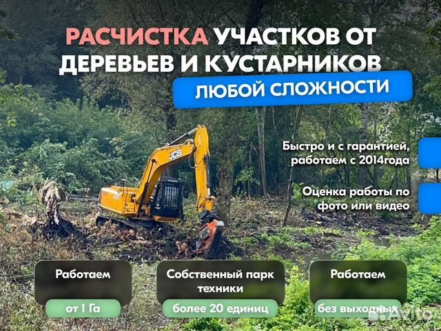 Подробнее о "Расчистка территорий от деревьев и пней от 1 Га"