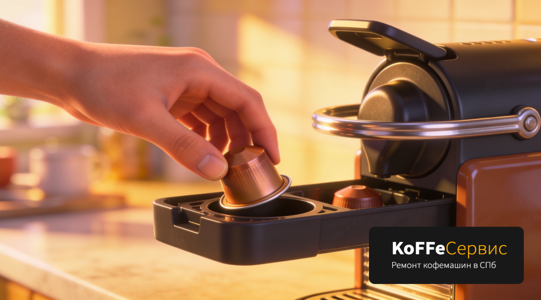 Подробнее о "Как вставить капсулу в кофемашину Nespresso и не повредить механизм"