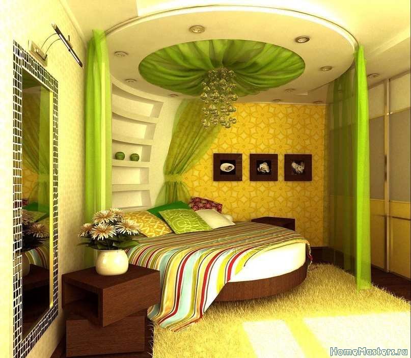 Спальня с куруглой кроватью