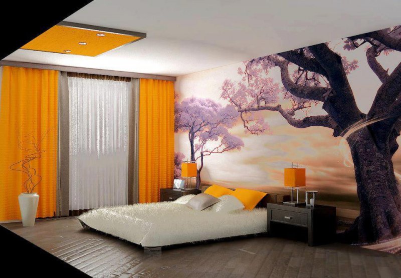 Cовременный японский дизайн спальни