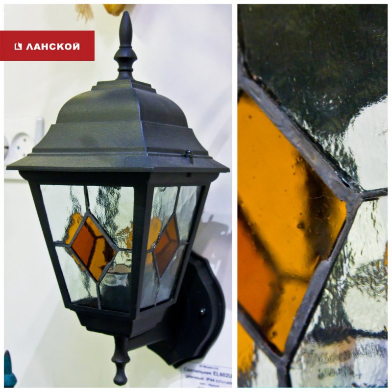 уличный светильник с витражом в ТК Ланской
