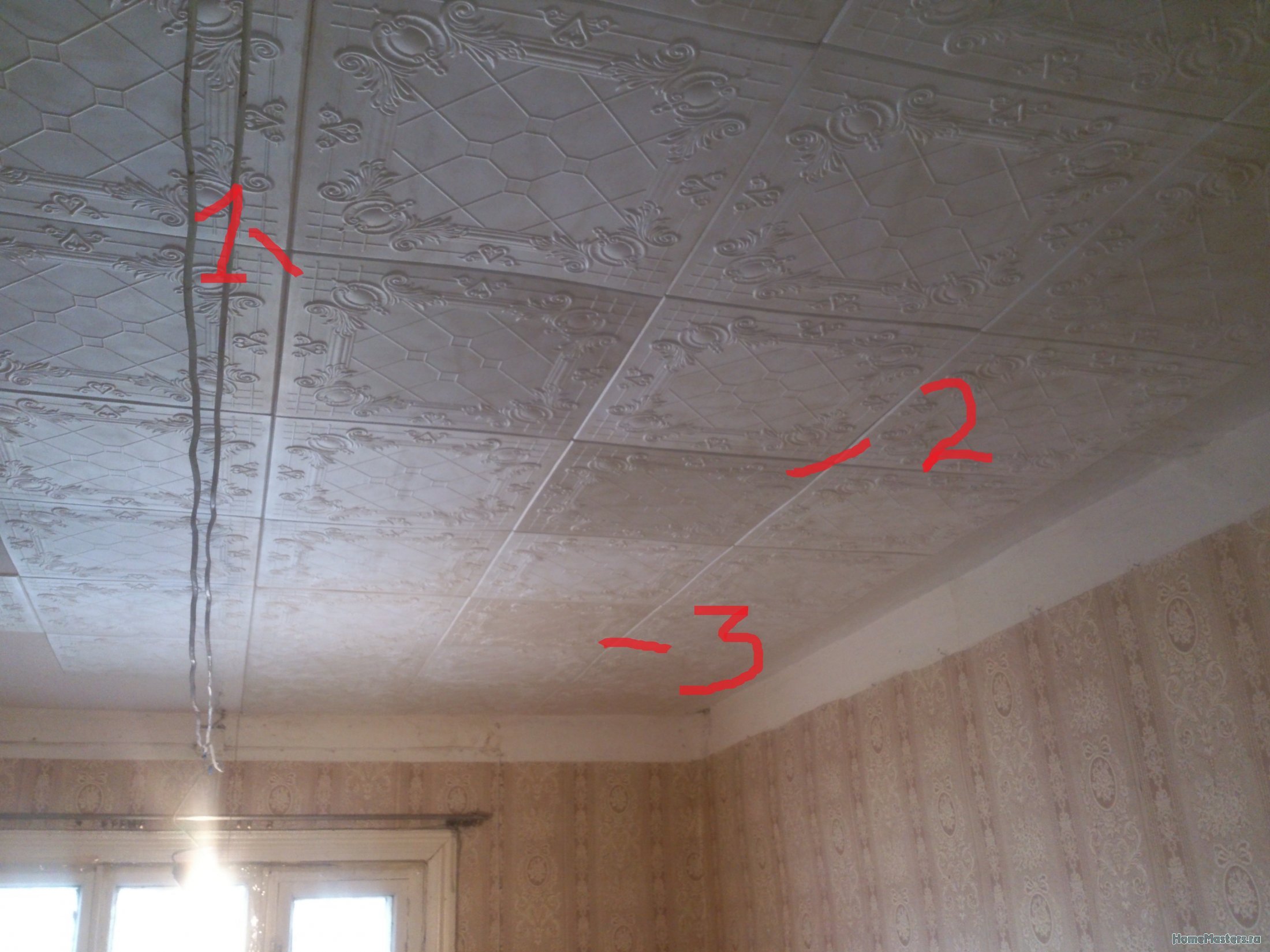 Потолок после потолочной плитки