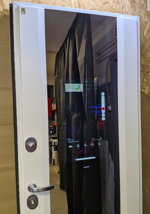 входная смарт дверь с зеркалом