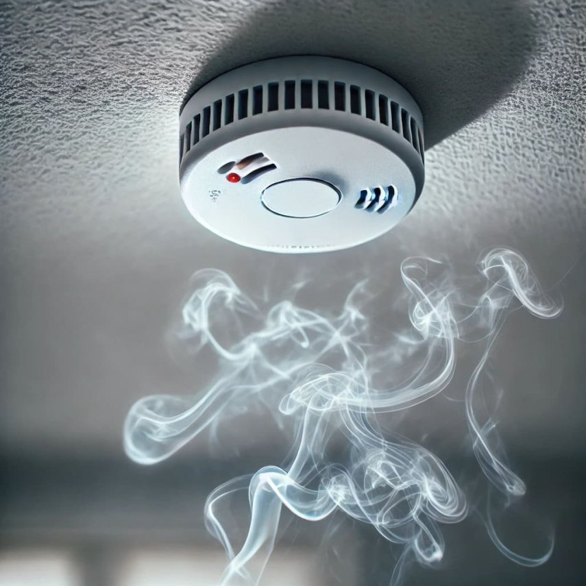 датчик и дым